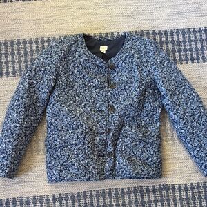 J. Crew factory floral quilted jacket